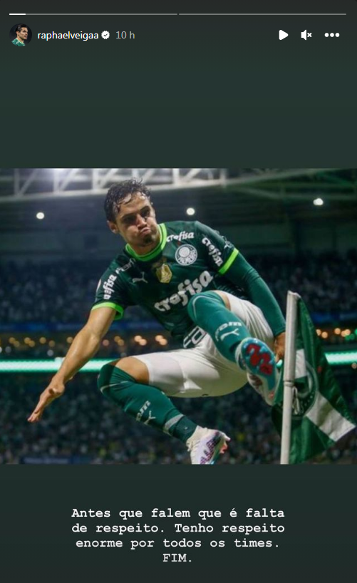Raphael Veiga se despede da torcida e encaminha saída do Palmeiras