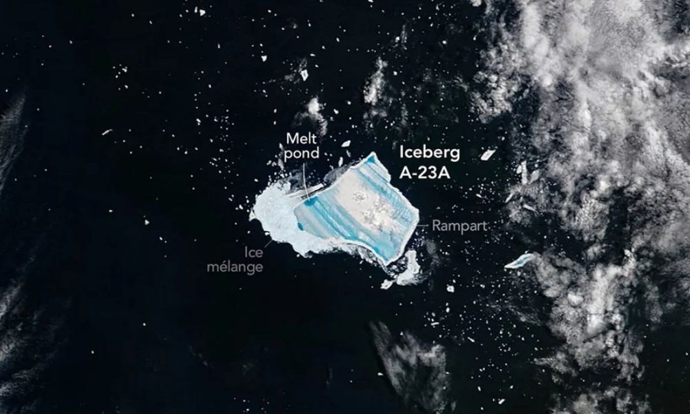 A-23A: maior iceberg do mundo está prestes a entrar em colapso, afirma Nasa