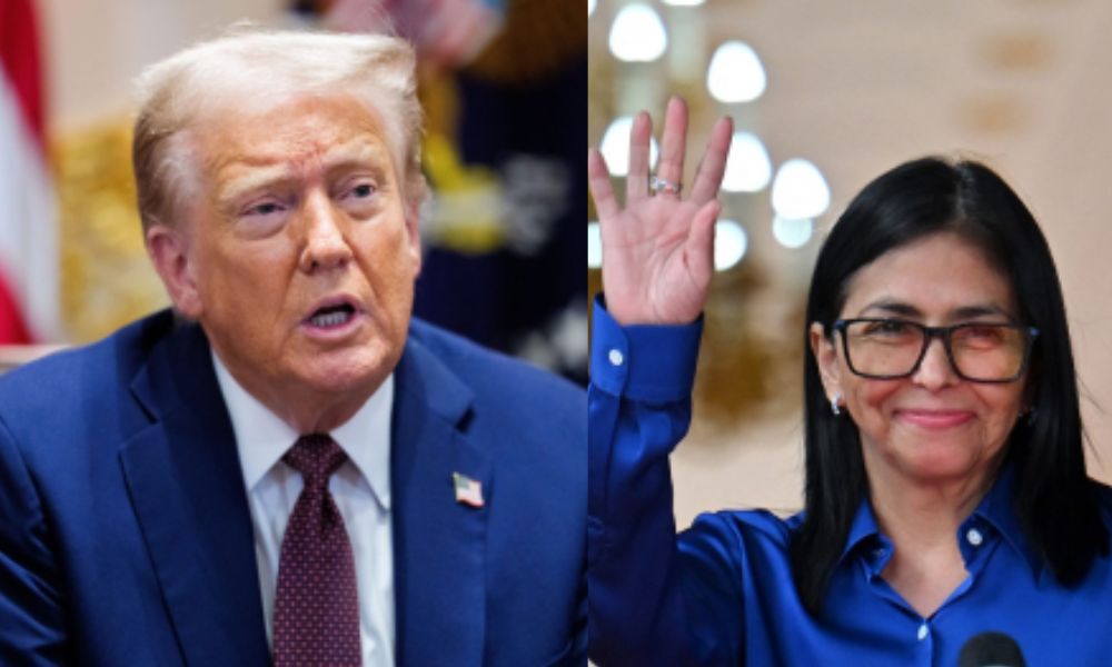 Trump diz que Delcy está fazendo ótimo trabalho e cita ida de petroleiras à Venezuela