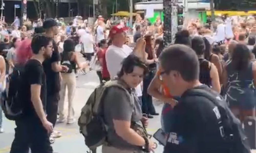 Manifestantes se reúnem na Paulista para cobrar justiça pela morte do Cão Orelha 