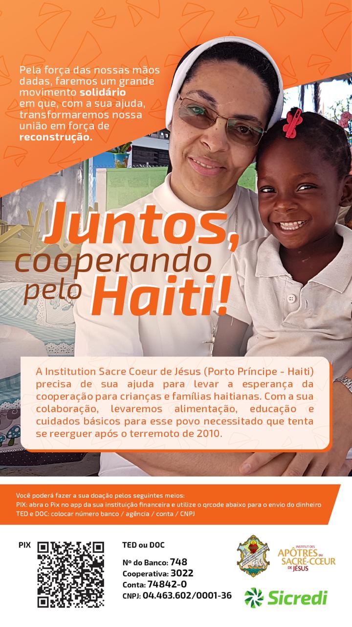 Sicredi recebe doações até sexta-feira para ajudar crianças e famílias haitianas